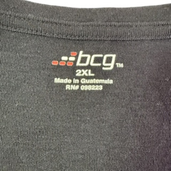bcg Black V-Neck Long Sleeve Tee-Shirt Size 2XL - Picture 3 of 7